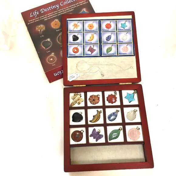 12 Semi Precious Stone Charms for bracelet or necklace New - Picture 2 of 6